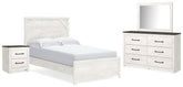 J&M Furniture - Ashley Furniture - Gerridan Full Panel Bed, Dresser, Mirror and Nightstand - Full Panel Bed, Dresser, Mirror and Nightstand - B1190B22
